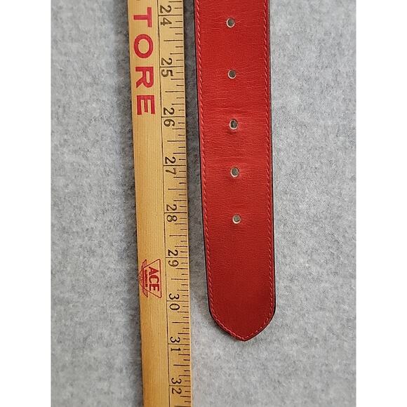 Roncelli Vintage Red Leather Feather Belt Small Boho Southwest Native Style Rare - Picture 12 of 16